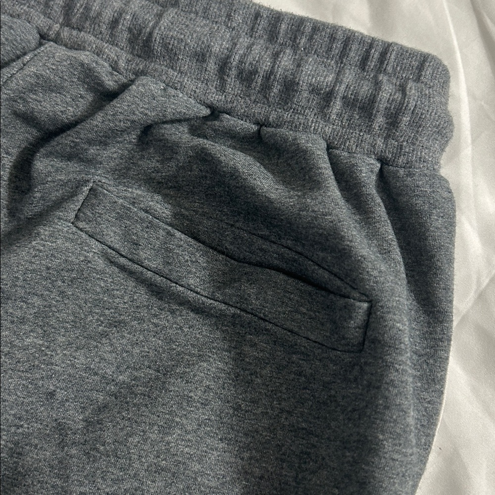 Hood Crew Men’s Gray Drawstring Sweatpants with Back Pocket, 2 Front Zip. XL - Picture 4 of 7